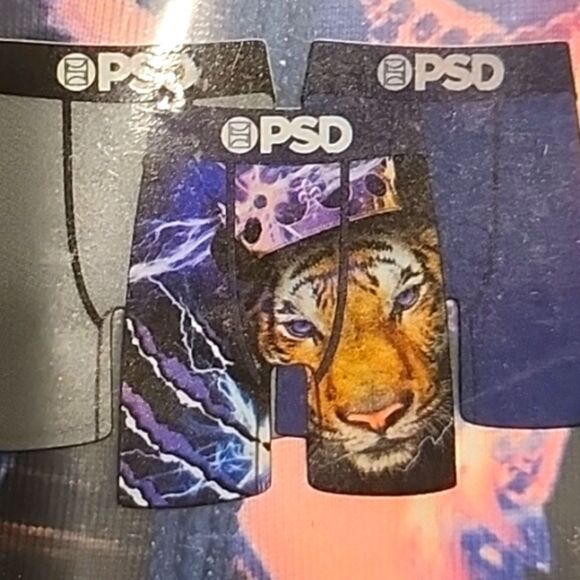 PSD Tiger King/Solid 3-PK Boxer Briefs - Picture 4 of 6